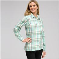 Long Sleeve Plaid Button Down, Multi, medium