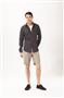 Cotton Straight Shorts, Beige, small