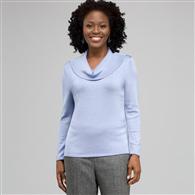Draped Cowl Neck, Delft, medium