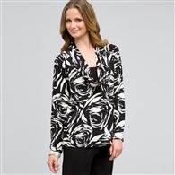 Printed Two-Tops-In-One, Black & Sugar, medium