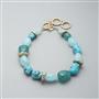 Turquoise and Gold Necklace, , small