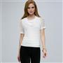 Cowl Neck Top, White, small