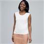 Scoop Neck Shell., Ivory, small