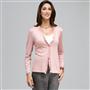 Long Sleeve Ruffle Front Trim Cardigan, Carnation, small