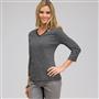 3/4 Sleeve V-Neck Top, , small