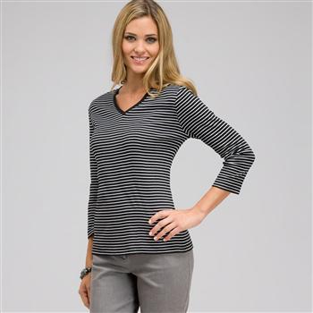 3/4 Sleeve V-Neck Top, , large